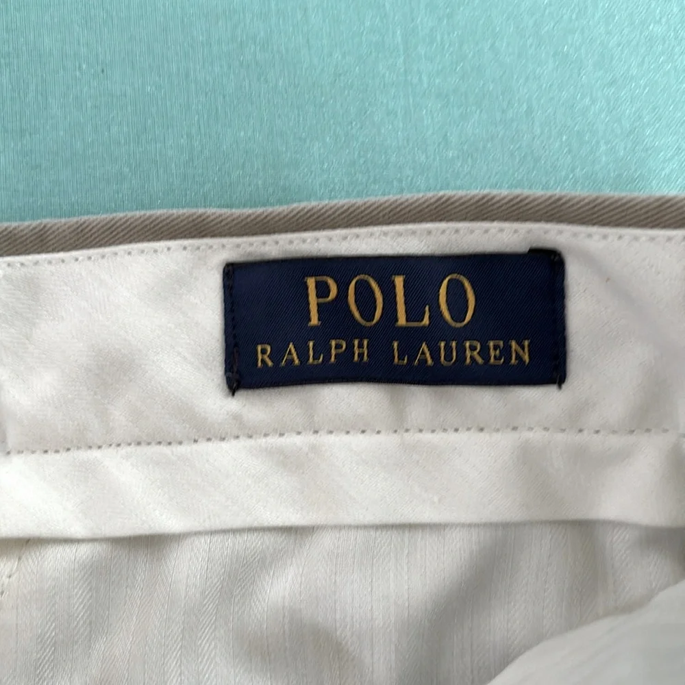 Polo Ralph Lauren Classic Fit Khaki Pants Plain Front Straight Leg Men’s 31 X 30